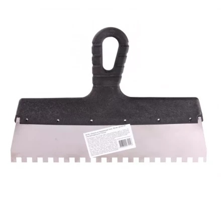 Шпатель из нержавеющей стали 300 мм зуб 8 х 8 мм пластмассовая ручка 85144 купить в Магнитогорске