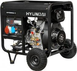 Дизельный генератор Hyundai DHY 8000LE-3 + колеса