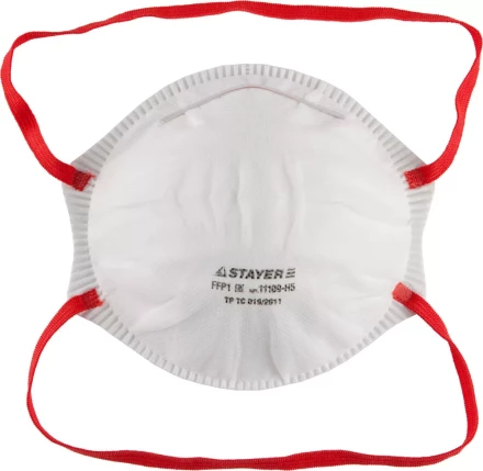 Полумаска фильтрующая STAYER &quot;PROFI&quot; коническая, многослойная, класс защиты FFP1, 5шт 11109-H5 купить в Магнитогорске
