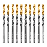 Сверло по металлу, 4,5 мм, HSS-Tin, Golden Tip, 10 шт. Denzel 717211