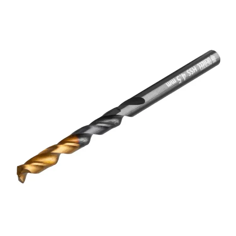 Сверло по металлу, 4,5 мм, HSS-Tin, Golden Tip, 10 шт. Denzel 717211 купить в Магнитогорске