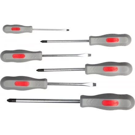 Набор ЗУБР &quot;МАСТЕР&quot;: Отвертки, Cr-v, эргономичная двухкомпонентная рукоятка, 6шт 25065-H6_z02 купить в Магнитогорске