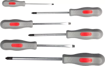 Набор ЗУБР &quot;МАСТЕР&quot;: Отвертки, Cr-v, эргономичная двухкомпонентная рукоятка, 6шт 25065-H6_z02 купить в Магнитогорске