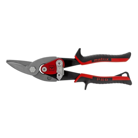 Ножницы по металлу Matrix, 250 мм, левый рез, сталь CRMO, двухкомпонентные рукоятки, PRO 78326 купить в Магнитогорске
