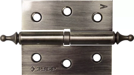 Петля дверная разъемная ЗУБР &quot;ЭКСПЕРТ&quot;, 1 подшипник, цвет ст. латунь (AB), левая, с крепежом, 75х63х2,5мм, 2 шт 37605-075-5L купить в Магнитогорске