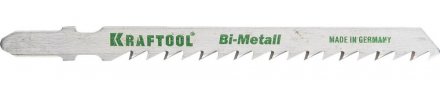 Полотна KRAFTOOL, T144DF, для эл/лобзика, Bi-Metall, по дереву, фанере, быстрый рез, EU-хвост., шаг 4мм, 75мм, 2шт 159520-4 купить в Магнитогорске