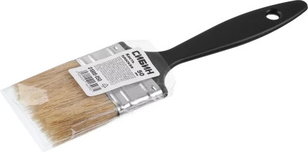 Кисть плоская СИБИН, пластиковая ручка, светлая щетина, 50мм 01008-050 купить в Магнитогорске