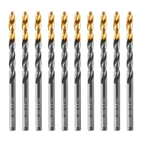 Сверло по металлу, 4,8 мм, HSS-Tin, Golden Tip, 10 шт. Denzel 717212
