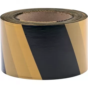 Лента сигнальная 75 мм х 200 м черно-желтая СИБРТЕХ/Россия 89034 купить в Магнитогорске