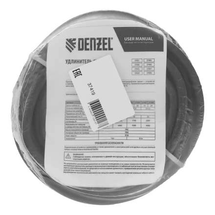 Удлинитель-шнур силовой Denzel Top Series, КГТТ, 10м, 1 розетка, 3 x 1,5 мм, 3 м 37419 купить в Магнитогорске