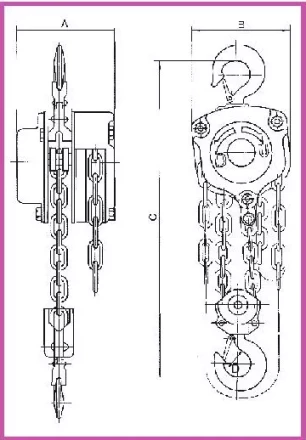 Таль ручная цепная HSZ-J LB г-п 1 тонн H=18 метра купить в Магнитогорске