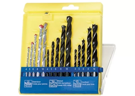 Набор сверл по бетону металлу дереву 4-5-6-8-10 мм 15 шт пластиковый бокс SPARTA 725085 купить в Магнитогорске