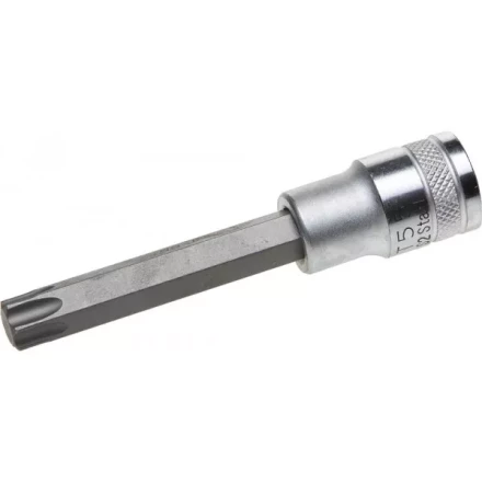 Торцовая бита-головка KRAFTOOL &quot;INDUSTRIE QUALITAT&quot;, удлиненная, материал S2, TORX, сатинированная, 1/2&quot;, Т55 27906-55_z01 купить в Магнитогорске