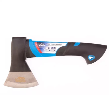 Топор плотницкий 450 гр двухкомпонентная обрезиненная рукоятка Барс 21408 купить в Магнитогорске