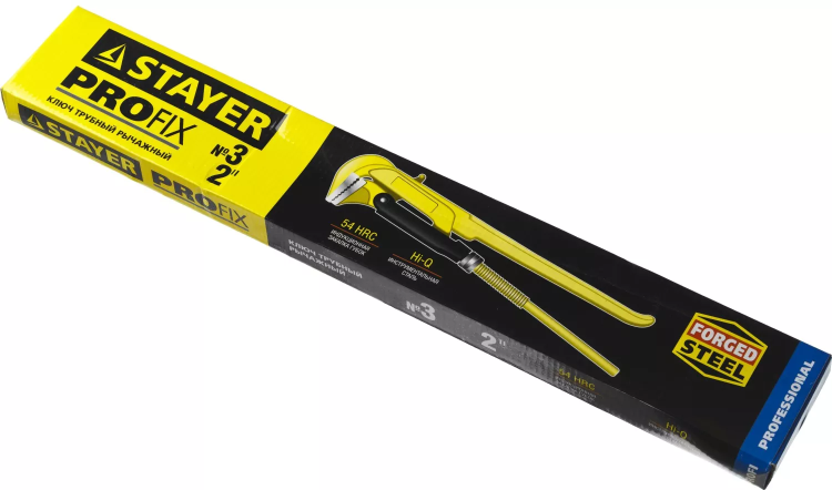Ключ трубный STAYER "PROFI" рычажный, кованый, прямые губки, № 3, 2" 27311-3 купить в Магнитогорске
