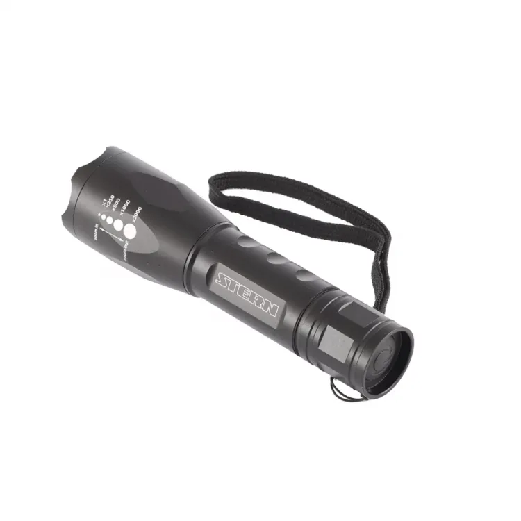 Фонарь 3 W CREE LED зум 3 режима 100% - 50% - стробоскоп ремешок 160 Лм 200 м 3хААА Stern 90581 купить в Магнитогорске