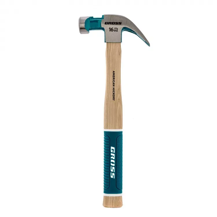 Молоток-гвоздодер с магнитом GROSS AMERICAN HICKORY 450 г угол 45 обрезиненная рукоятка 10415 купить в Магнитогорске