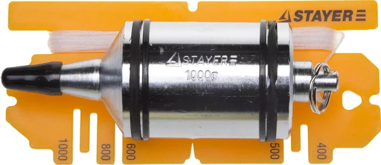 Отвес STAYER "PROFI" строительный со шнуром, с противоударными ободками, 1000 г 06352-100 купить в Магнитогорске