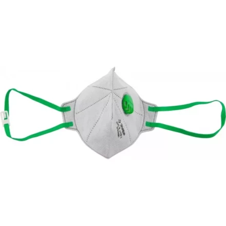 Полумаска фильтрующая ЗУБР &quot;МАСТЕР&quot; плоская, с клапаном, многослойная, угольный фильтр, класс защиты FFP2 11167-2 купить в Магнитогорске