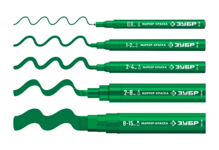 ЗУБР МК-1500 зеленый, 8-15 мм маркер-краска (06329-4) купить в Магнитогорске