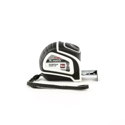 Рулетка Autostop 5 м х 25 мм двухкомпонентный корпус автоматическая фиксация MATRIX 32552 купить в Магнитогорске