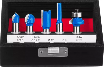 ЗУБР 5 шт, набор профильных фрез по дереву, Профессионал (28795-H5) купить в Магнитогорске