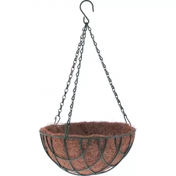 Кашпо подвесное с вкладышем из коковиты полукруглое d35 PALISAD 69023 купить в Магнитогорске