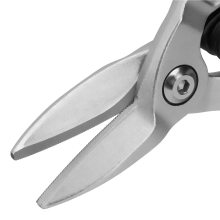 Ножницы по металлу Denzel 78370, 270 мм, прямой рез, сталь-CrMo, трехкомпонентные рукоятки купить в Магнитогорске