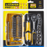 Набор STAYER "PROFESSIONAL": Биты и торцовые головки с трещеткой и воротком, 39 предметов 25135-H39 купить в Магнитогорске