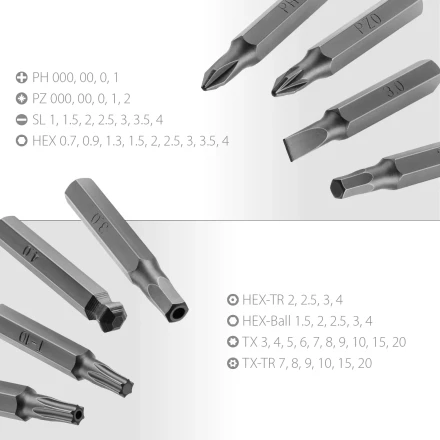 Набор Precision-51: отвертка для точных работ со сменными битами. 25691 купить в Магнитогорске