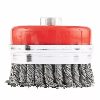 Щетка для УШМ Heavy Duty, 100 мм, М14, "чашка", крученая металлическая проволока  MATRIX 74672 купить в Магнитогорске