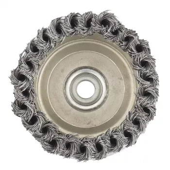 Щетка для УШМ Heavy Duty, 100 мм, М14, &quot;чашка&quot;, крученая металлическая проволока  MATRIX 74672 купить в Магнитогорске