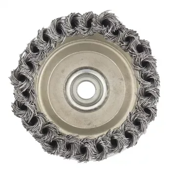 Щетка для УШМ Heavy Duty, 100 мм, М14, "чашка", крученая металлическая проволока  MATRIX 74672 купить в Магнитогорске