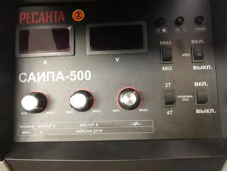 Полуавтоматический сварочный аппарат инверторный Ресанта САИПА-500 купить в Магнитогорске
