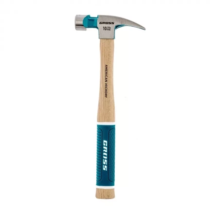 Молоток-гвоздодер с магнитом GROSS AMERICAN HICKORY 280 г угол 75 обрезиненная рукоятка 10417 купить в Магнитогорске
