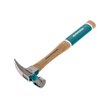 Молоток-гвоздодер с магнитом GROSS AMERICAN HICKORY 280 г угол 75 обрезиненная рукоятка 10417 купить в Магнитогорске