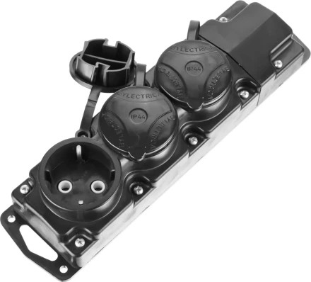 Колодка СИБИН для удлинителя, 3 гнезда, заземление, защитные крышки, IP44, макс мощность 3500Вт 55114-3 купить в Магнитогорске