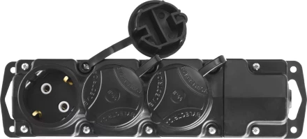 Колодка СИБИН для удлинителя, 3 гнезда, заземление, защитные крышки, IP44, макс мощность 3500Вт 55114-3 купить в Магнитогорске