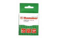 Скобы для степлера HAMMER 215-001 12мм, тип 28, 1000 шт.