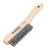 Щетка зачистная 4-х рядная, прямая проволока из нержавеющей стали с деревянной ручкой, EFP// Denzel 74844 купить в Магнитогорске