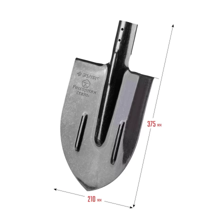 ЗУБР ПРОФИ-5, 375 х 210 мм, полотно рессорная сталь 1.6 мм закалено, c ребрами жесткости, без черенка, тип ЛКО, штыковая лопата, Профессионал (39450) купить в Магнитогорске