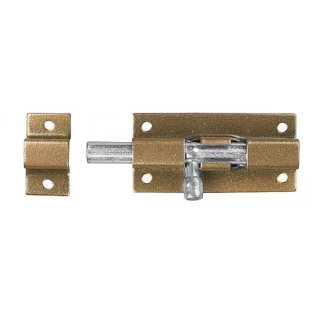 Задвижка накладная для окон и мебели &quot;ШП-40 КМЦ&quot;, цвет коричневый металлик/цинк, 40мм 37753-40 купить в Магнитогорске