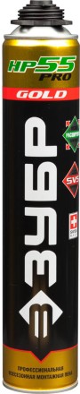 Пена ЗУБР &quot;GOLD PRO НР55&quot; профессиональная, монтажная, пистолетная, всесезонная, 800мл 41158 купить в Магнитогорске