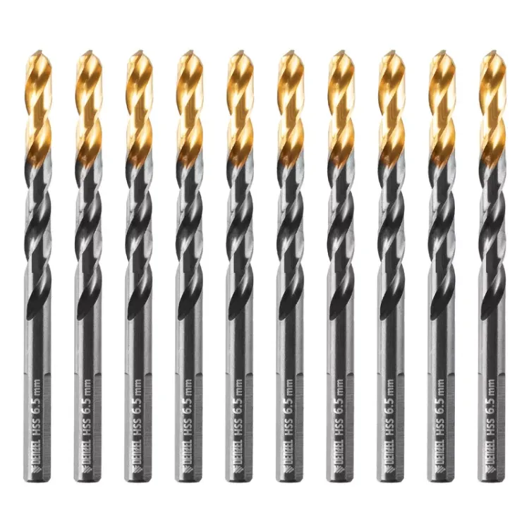 Сверло по металлу, 6,5 мм, HSS-Tin, Golden Tip, 10 шт. Denzel 717216 купить в Магнитогорске