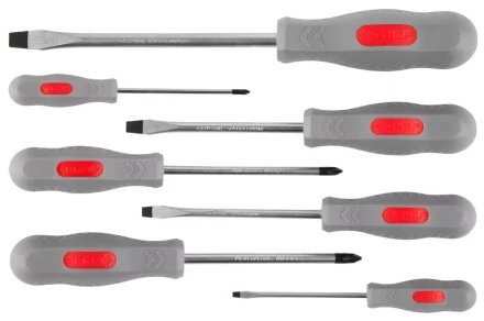 Набор ЗУБР &quot;МАСТЕР&quot;: Отвертки, Cr-v, эргономичная двухкомпонентная рукоятка, 7шт 25065-H7_z02 купить в Магнитогорске