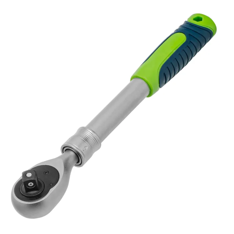 Ключ-трещотка телескопический 1/2", 300-430 мм, 72 зуба, с быстрым сбросом// Сибртех 14077 купить в Магнитогорске
