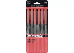 Набор надфилей 180 х 5мм 6 шт пластиковые рукоятки MATRIX 15822