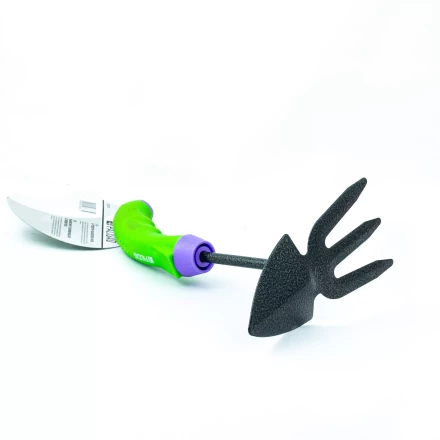 Мотыжка комбинированная Palisad 623778, профиль &quot;лепесток&quot; и 3-зубая, защ. покр, обрез. эргономичная рукоятка купить в Магнитогорске