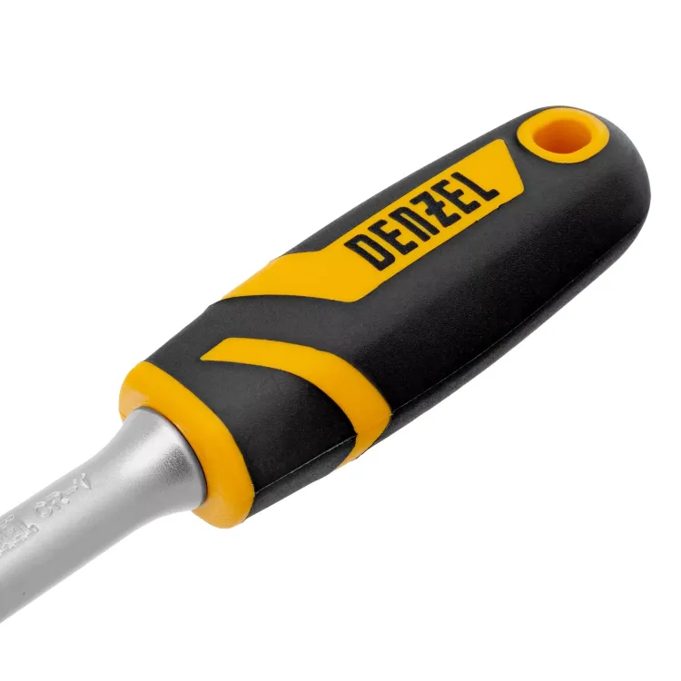 Ключ-трещотка 1/2" Denzel 14033, 90 зубьев, с быстрым сбросом, CrV купить в Магнитогорске