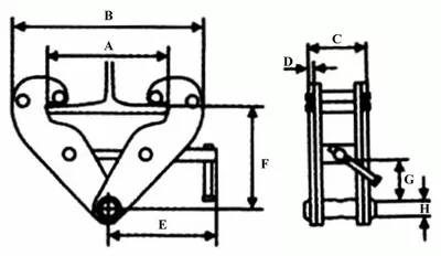 Захват балочный тип JT клипса LB г-п 2 тонн купить в Магнитогорске